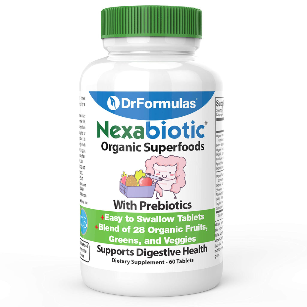 DrFormulas Organic Prebiotic Fiber Tablets - 60 Tablets