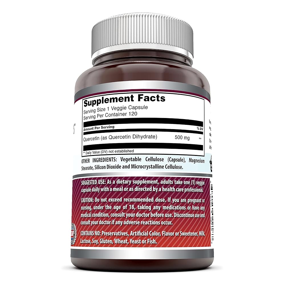Amazing Nutrition Quercetin 500mg - 120 Vegetarian Capsules - image 2