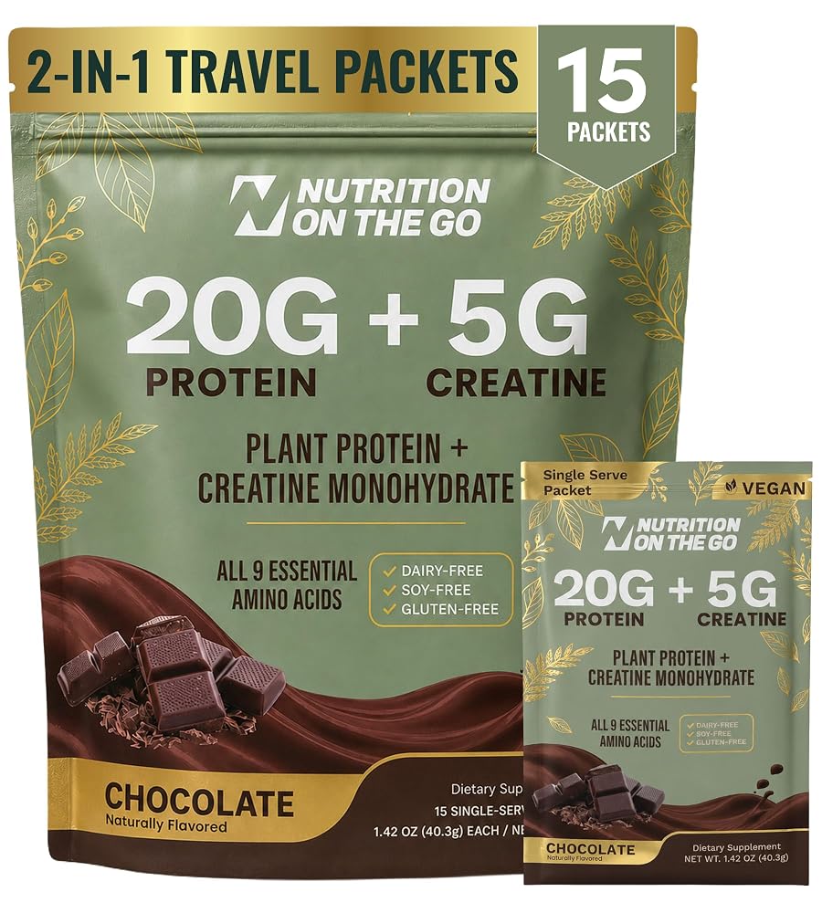 Nutrition On The Go 2-in-1 Vegan Protein + Creatine Travel Packets