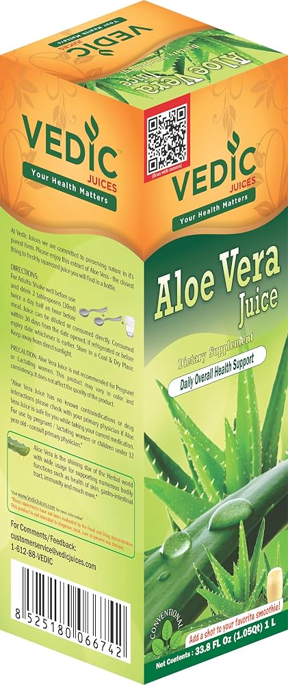 Vedic Juices Aloe Vera Juice Supplement for Gut Health - 33.8 Fl Oz - image 3