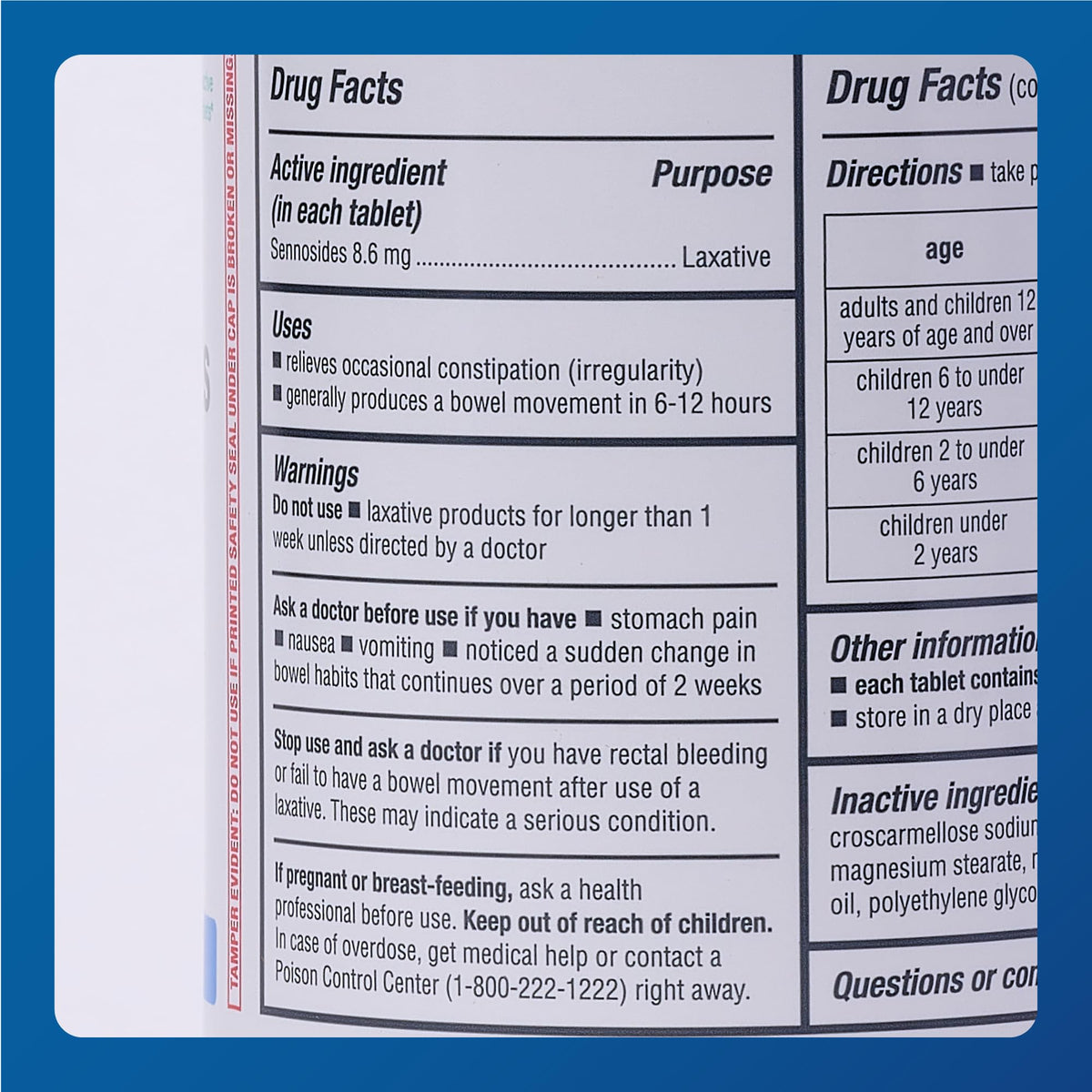 MAJOR Senna 8.6 mg Natural Vegetable Laxative Tablets - 1000 Count - image 5