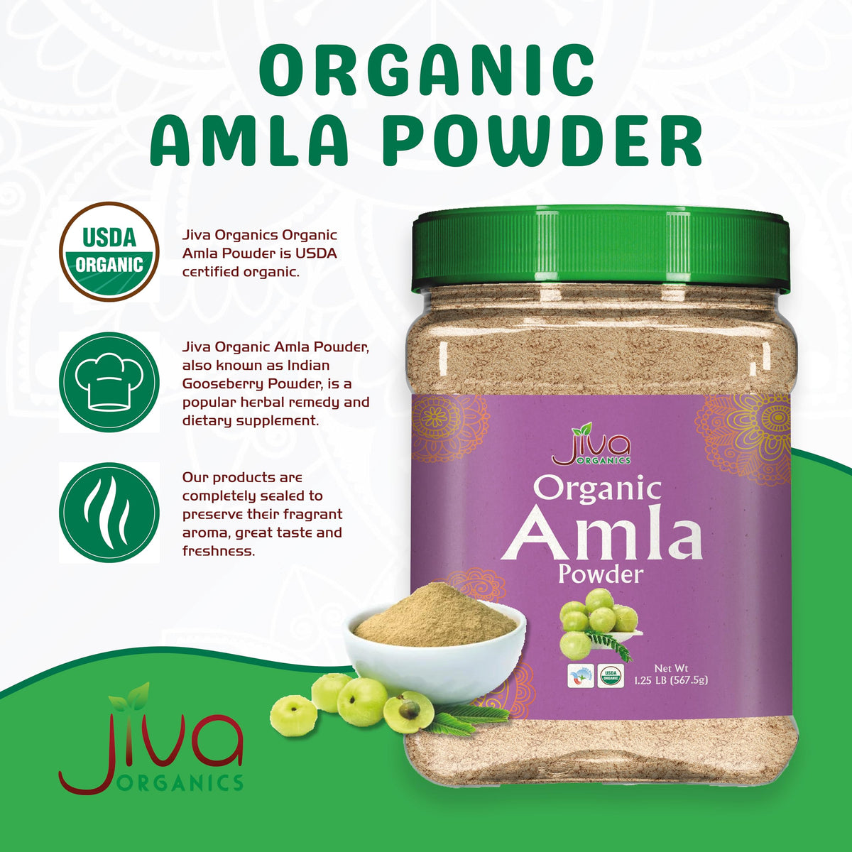 Jiva Organics Organic Amla Powder Vitamin C - 20 oz - image 5