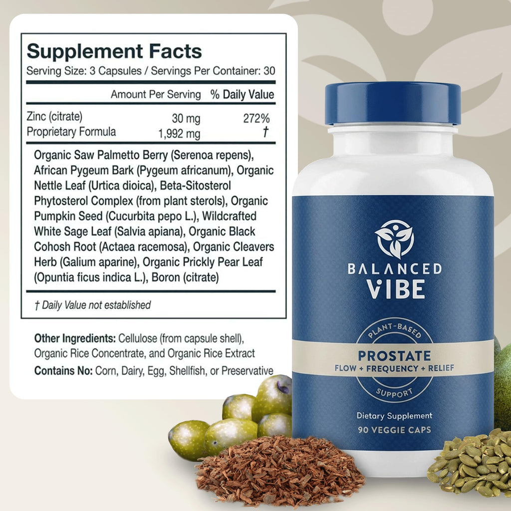 Balanced Vibe 11-in-1 Prostate Supplement for Men - 90 Capsules - image 4