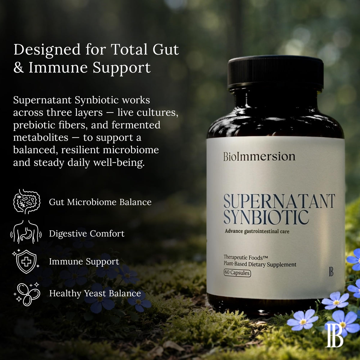 BioImmersion Supernatant Synbiotic Probiotic Prebiotic Postbiotic - 60 Capsules - image 5