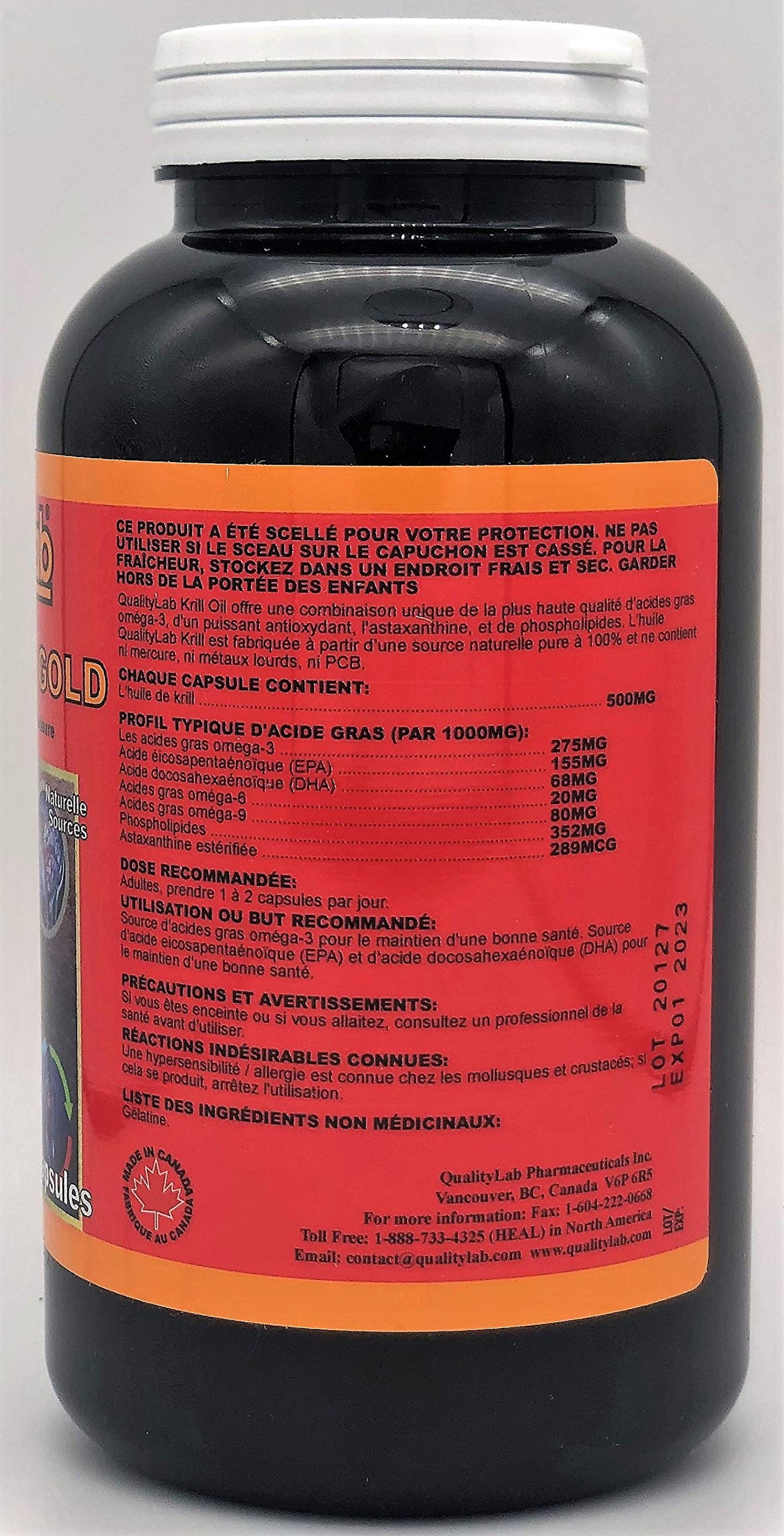 QUALITYLAB Krill Oil Omega Gold 500 mg - 365 Capsules - image 3