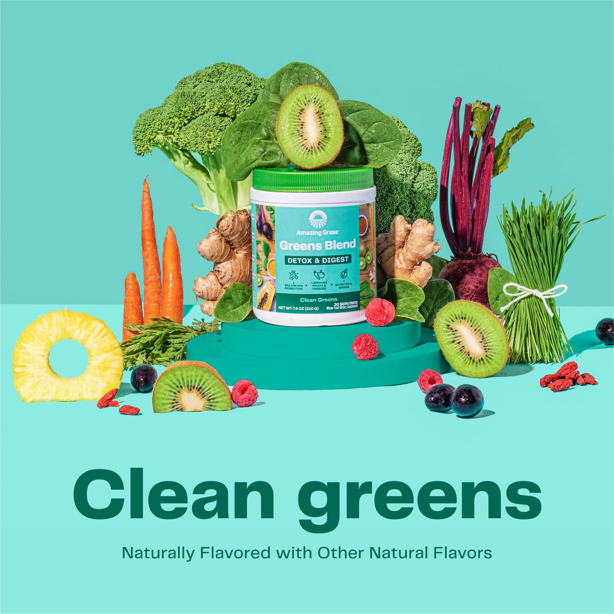 Amazing Grass Greens Blend Detox and Digest Clean Greens, 30 Servings - image 3