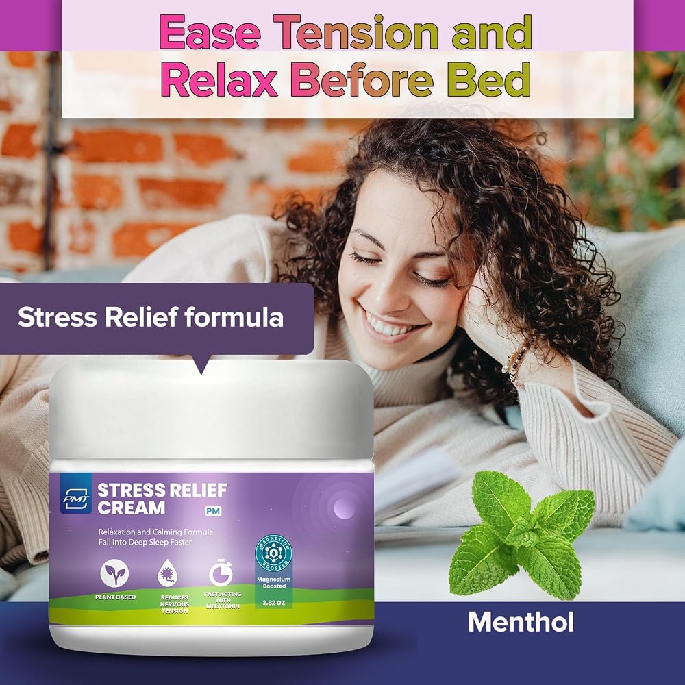 PMT Stress Relief Cream with Magnesium & Melatonin - 2.83oz - image 4