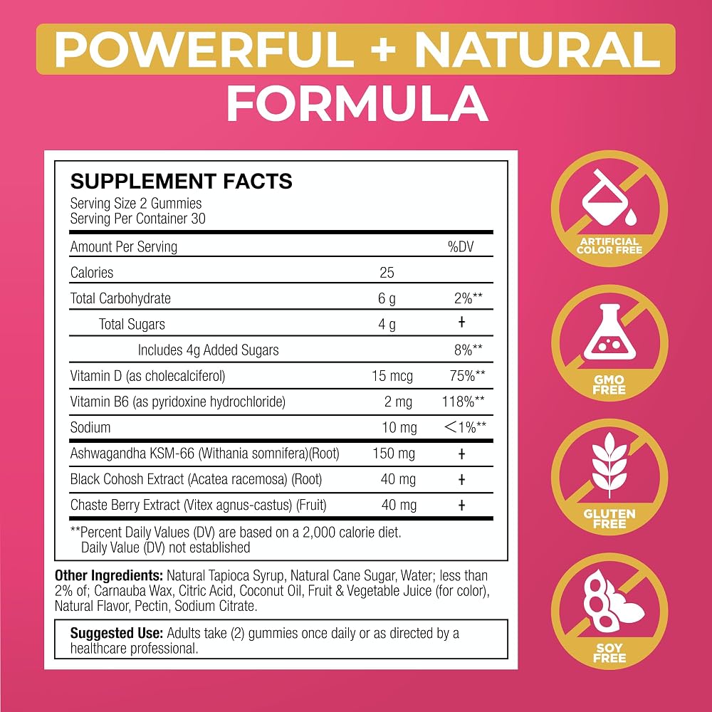 Lubracil Menopause Gummies for Women - 60 Gummies - image 6