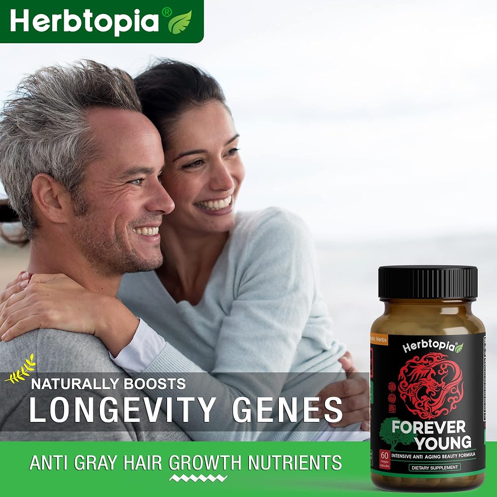 Herbtopia Forever Young Anti Aging Adaptogen Supplement - 60 Vegan Capsules - image 6