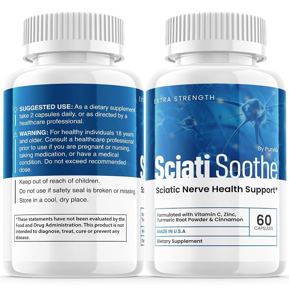 Purvia Sciatisoothe Nerve Health Support - 60 Capsules - image 5