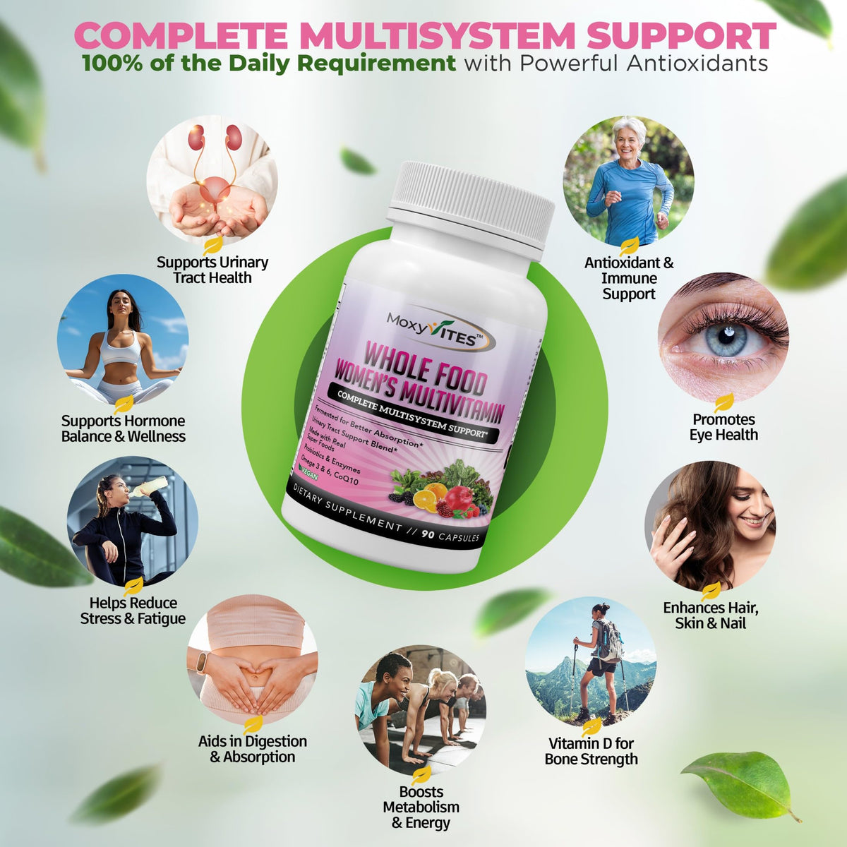 MoxyVites Methylated Multivitamin for Women with Iron - 90 Vegan Capsules - image 3