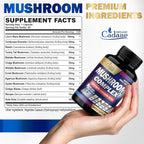 Organic Cadane Mushroom Complex 13-in-1 - 90 Vegetarian Capsules - image 2