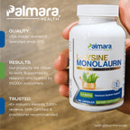 Palmara Health L-Lysine + Monolaurin 600mg 1:1 Ratio