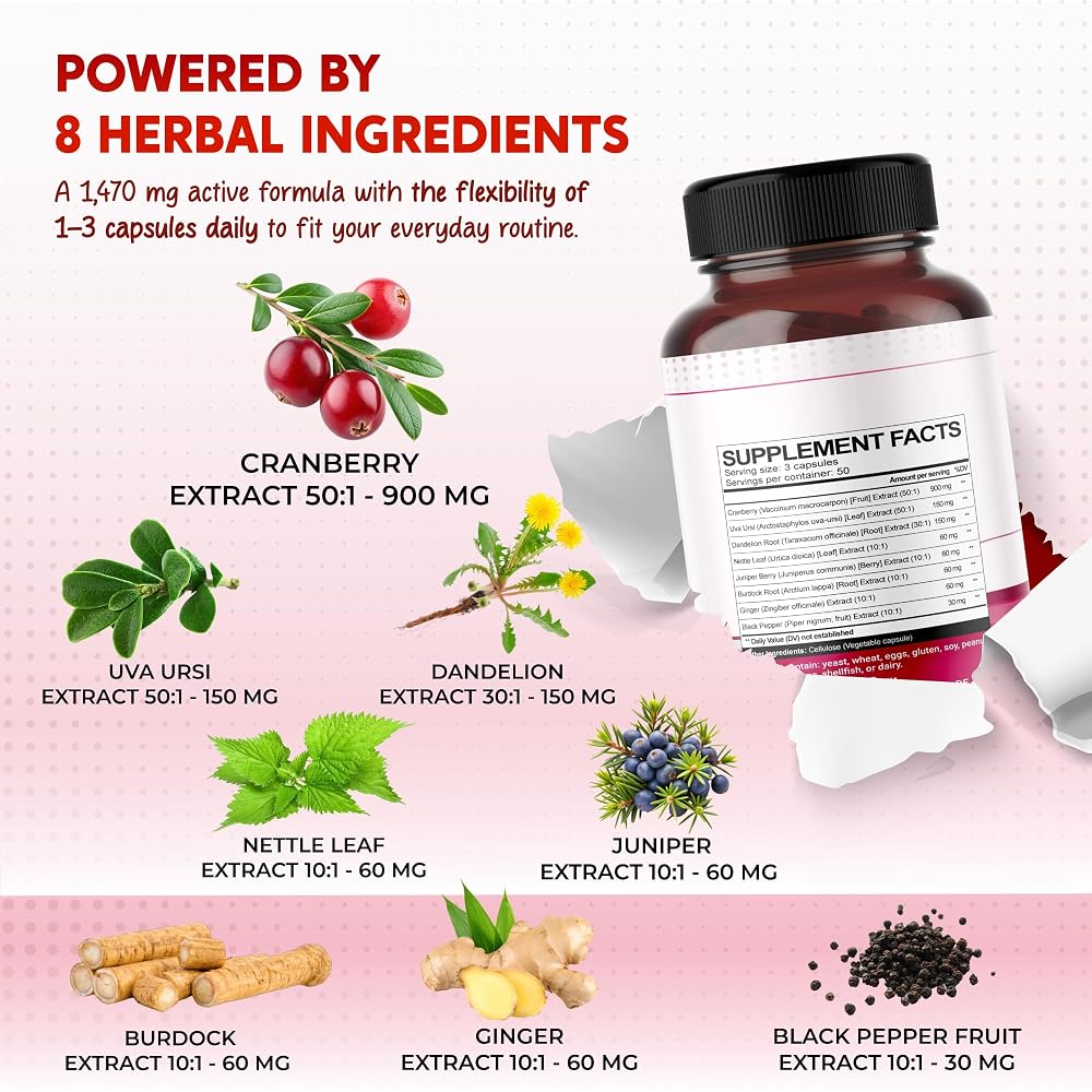 PeakPury Kidney & Urinary Complex 1,470 mg with Cranberry - 150 Capsules - image 4