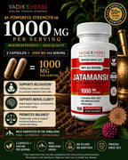 Vadik Herbs Jatamansi Capsules 1000mg for Sleep - 100 Vegetarian Capsules - image 2