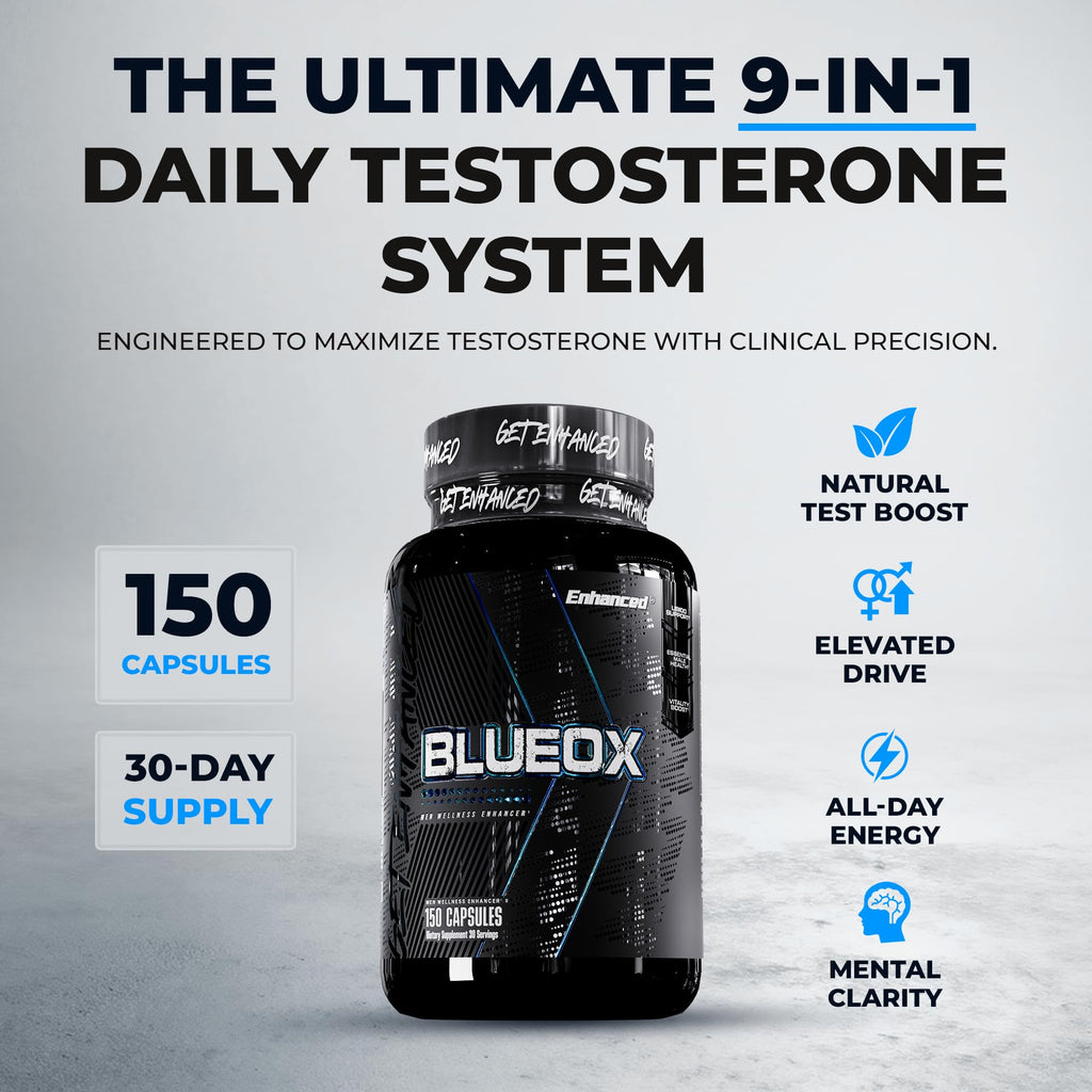 Enhanced Blue Ox Testosterone Booster - 150 Capsules - image 2