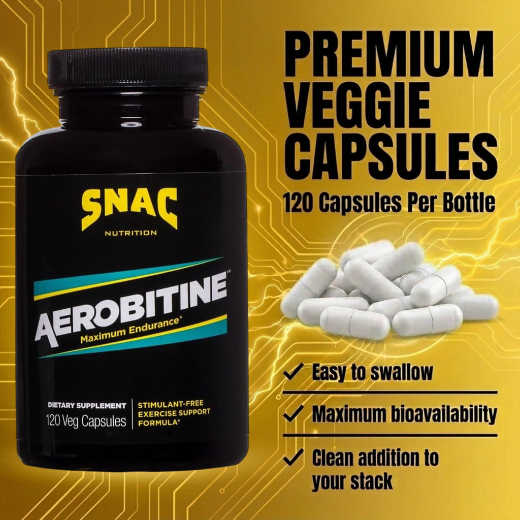 SNAC Aerobitine Pre-Workout Supplement for Endurance - 120 Vegetarian Capsules - image 7