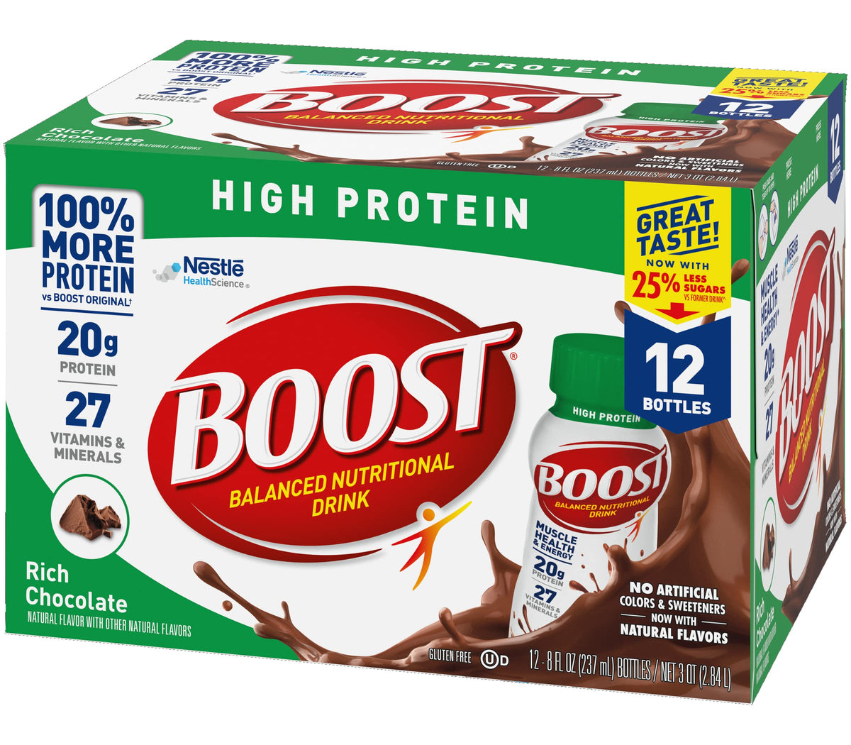 BOOST High Protein Balanced Nutritional Drink Rich Chocolate - 12 x 8 FL OZ - image 3