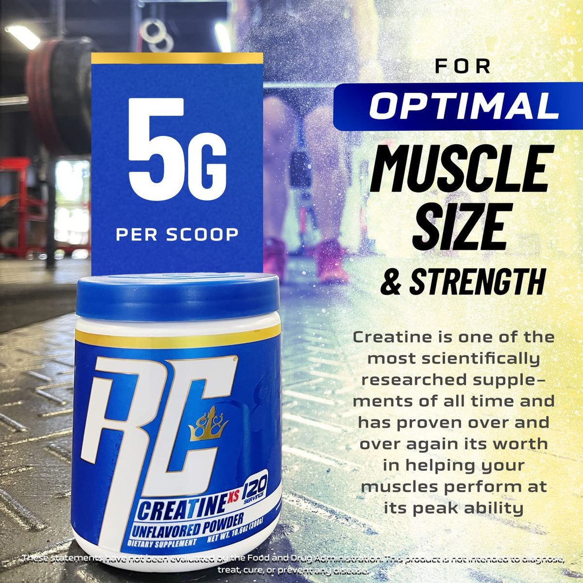 Ronnie Coleman Signature Series Creatine-XS Monohydrate Powder - 120 Servings - image 5