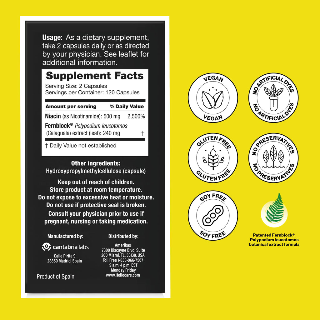 Heliocare Advanced Nicotinamide Antioxidant Supplement - 120 Capsules - image 7