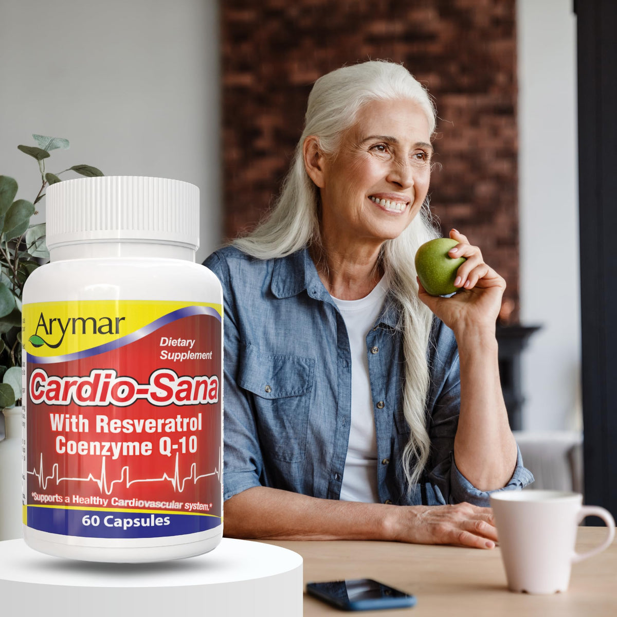 Arymar Cardio-Sana Co-Enzyme Q-10 & Resveratrol - 60 Capsules - image 3