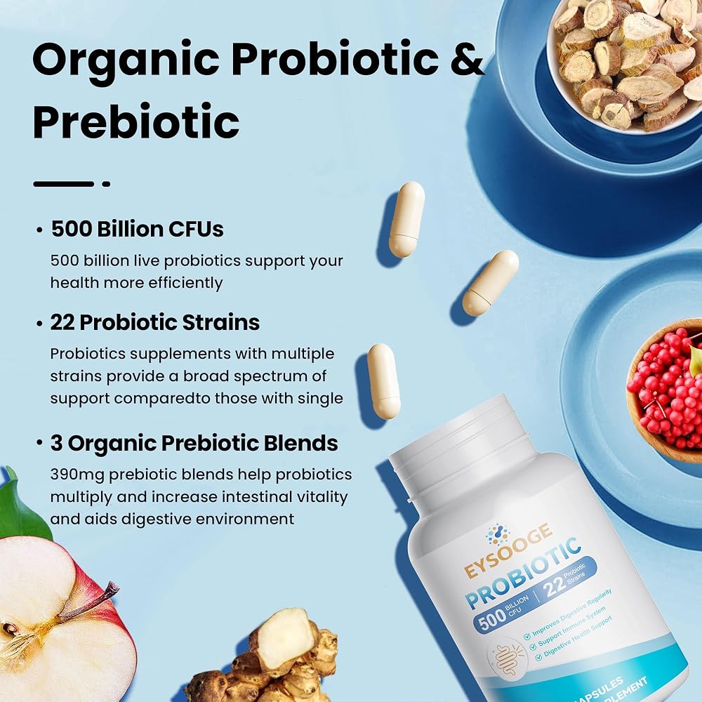 EYSOOGE Probiotics 500 Billion CFU 22 Strains - 90 Capsules - image 4