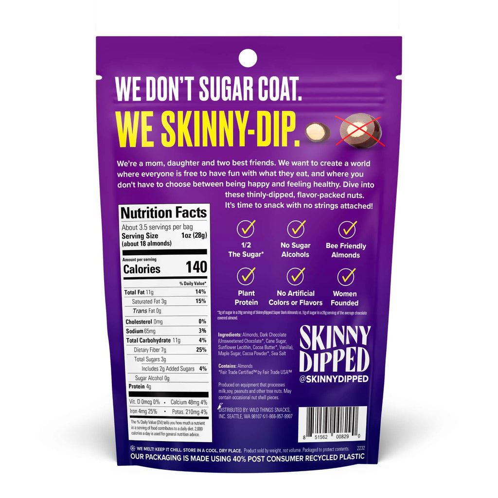 SkinnyDipped Super Dark Chocolate + Sea Salt Almonds - 3.5 oz - image 2