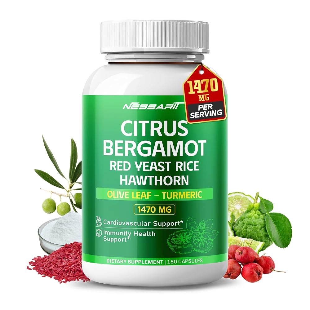 Nessarit Citrus Bergamot 1470mg with Red Yeast Rice - 150 Capsules