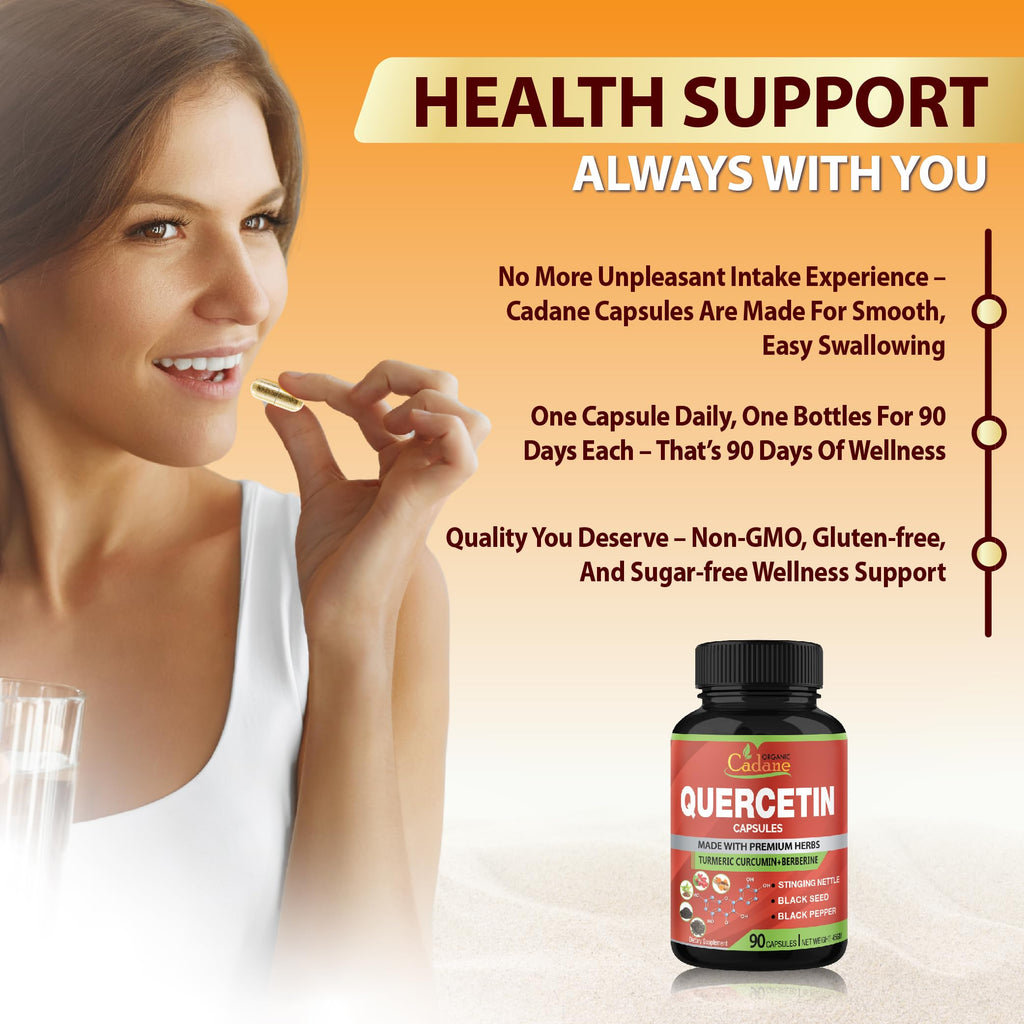 Organic Cadane Quercetin Extract Capsules - 90 Capsules - image 6