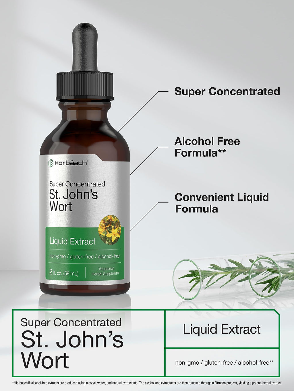 Horbäach St. John's Wort Tincture Alcohol Free - 2 Fl Oz - image 3