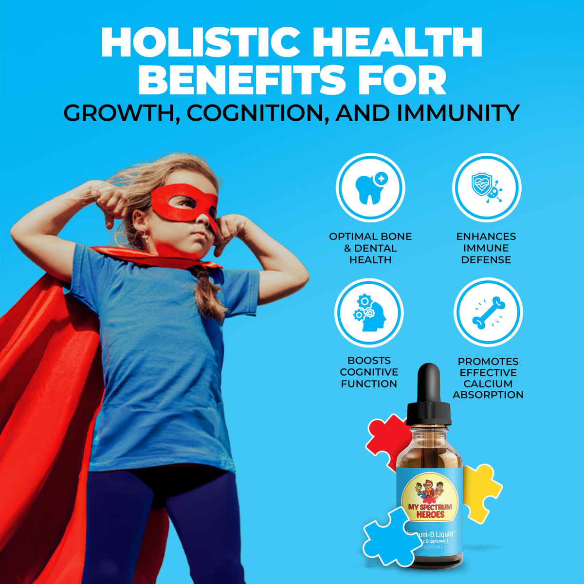 My Spectrum Heroes Immuni-D Vitamin D3 Liquid 1000 IU - 30 mL - image 3