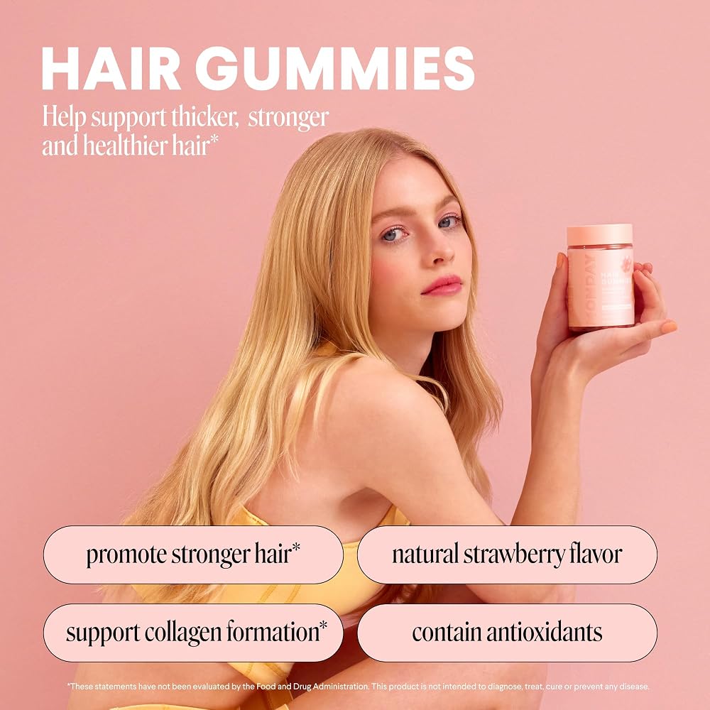 MONDAY HAIRCARE Hair Gummies with Biotin for Thicker, Stronger Hair - 60 Gummies - image 2