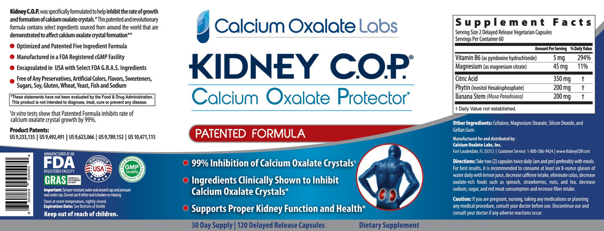 Kidney COP Calcium Oxalate Protector 120 Capsules