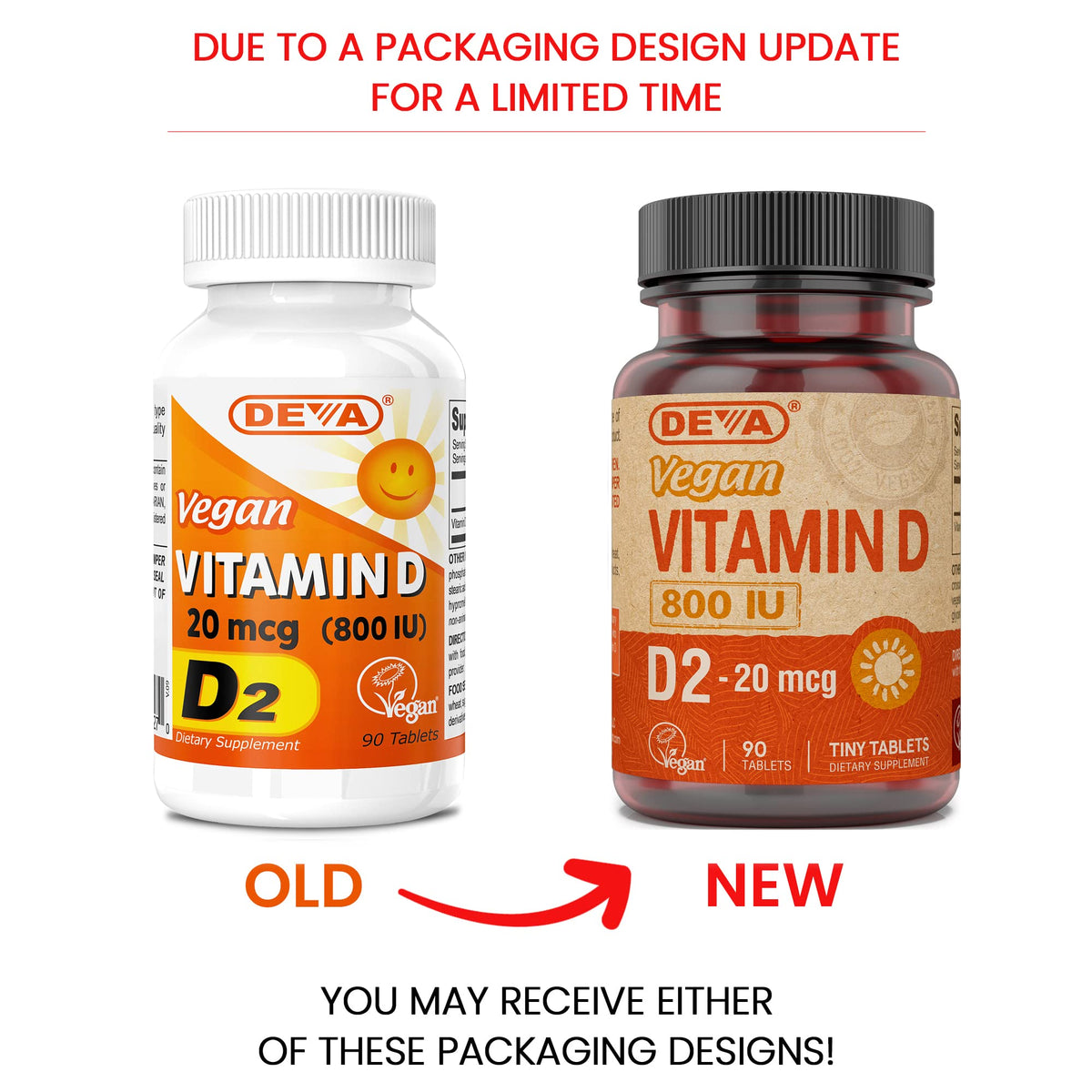 DEVA Vegan Vitamin D2 800 IU - 90 Tablets - image 2