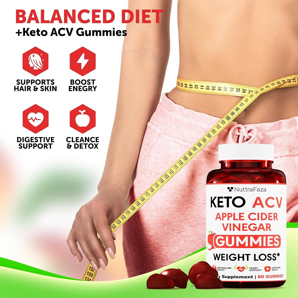 NuttraFaza Keto ACV Gummies with Beetroot - 60 Count - image 2