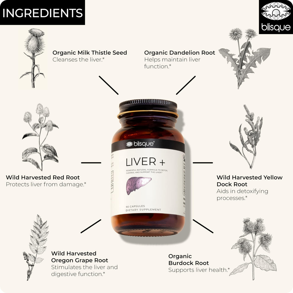 Blisque Liver Complex Supplement with Milk Thistle - 90 Capsules - image 4