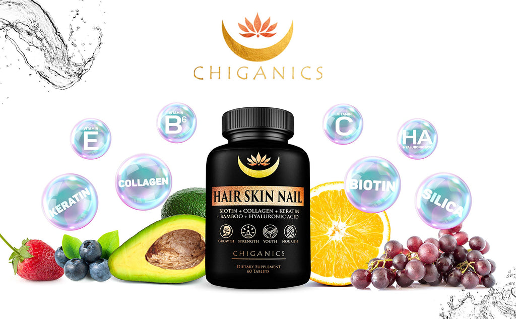 Chiganics Hair Skin and Nail Growth Vitamins with Biotin 5000mcg - 60 Tablets - image 8