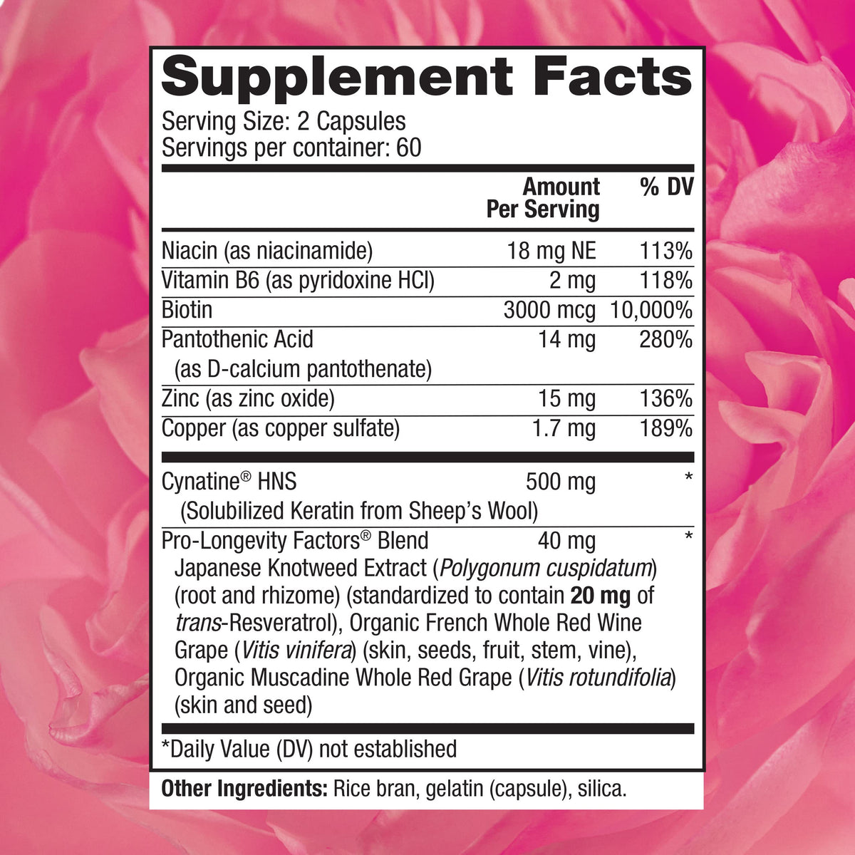 Reserveage Beauty Keratin Hair Booster - 120 Capsules - image 2