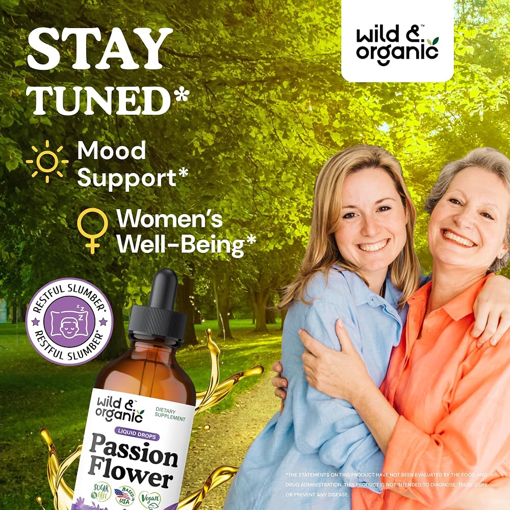 Wild & Organic Passion Flower Tincture for Relaxation - 4 fl oz - image 2