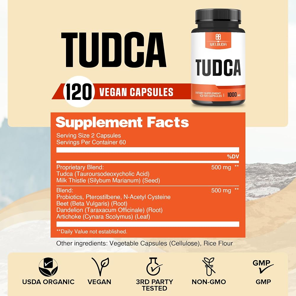 WELBUDA Tudca Supplement - 60 120 Capsules