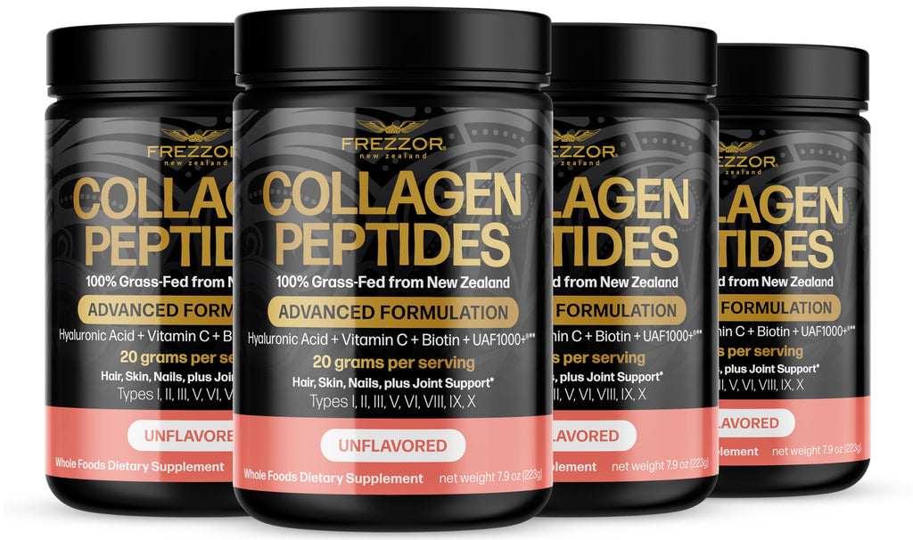 FREZZOR Collagen Peptides Powder - 4 x 7.9 oz