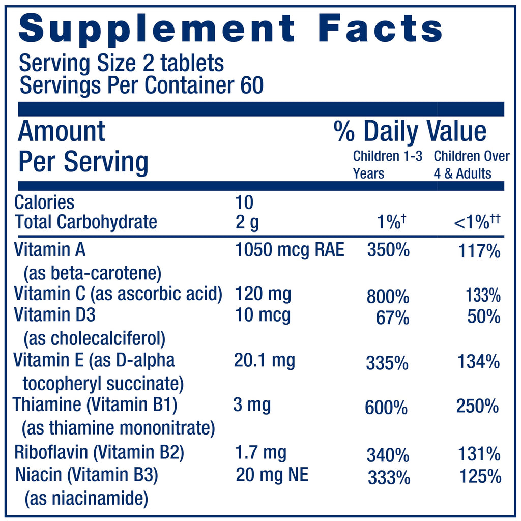 Life Extension Children's Formula Mix Multivitamin - 120 Tablets - image 3