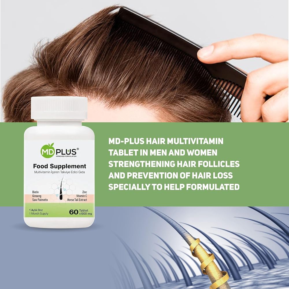 HairMD MD-Plus Hair Multivitamin - 60 Tablets - image 3