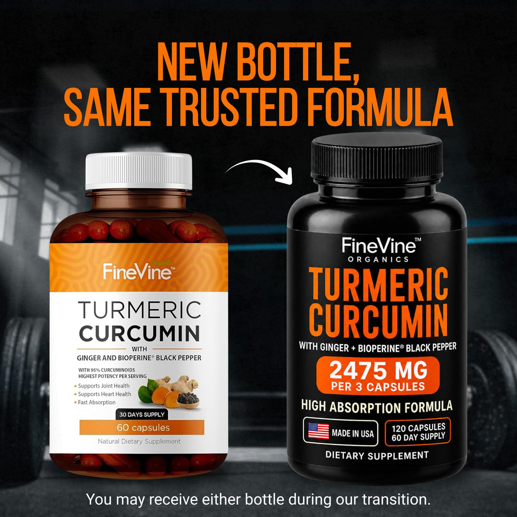 FineVine Organics Turmeric Curcumin with Black Pepper & Ginger - 120 Capsules - image 5