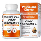 Physician's CHOICE KSM-66 Ashwagandha Root Extract 1000mg - 60 Capsules