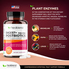 Healblend Digest + Postbiotics Multi-Enzyme Supplement - 60 Vegetarian Capsules - image 6