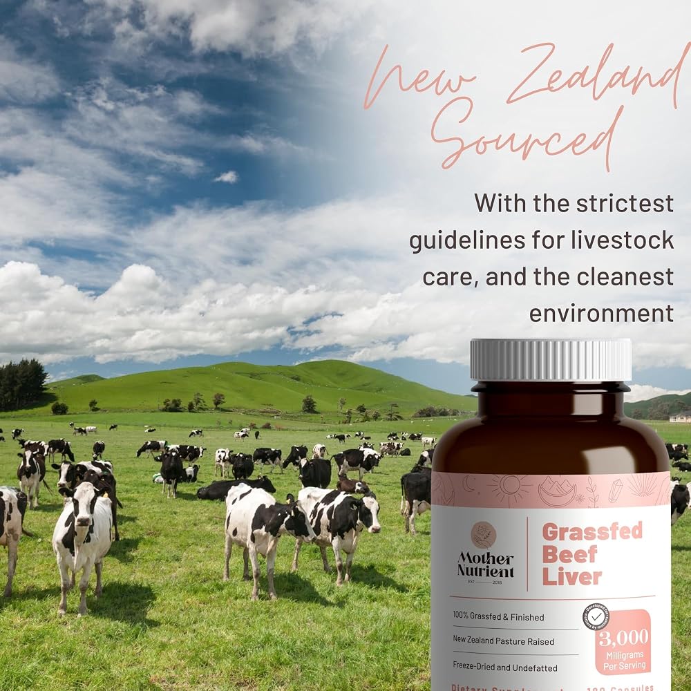Mother Nutrient Grass Fed Beef Liver Capsules - 180 Count - image 2