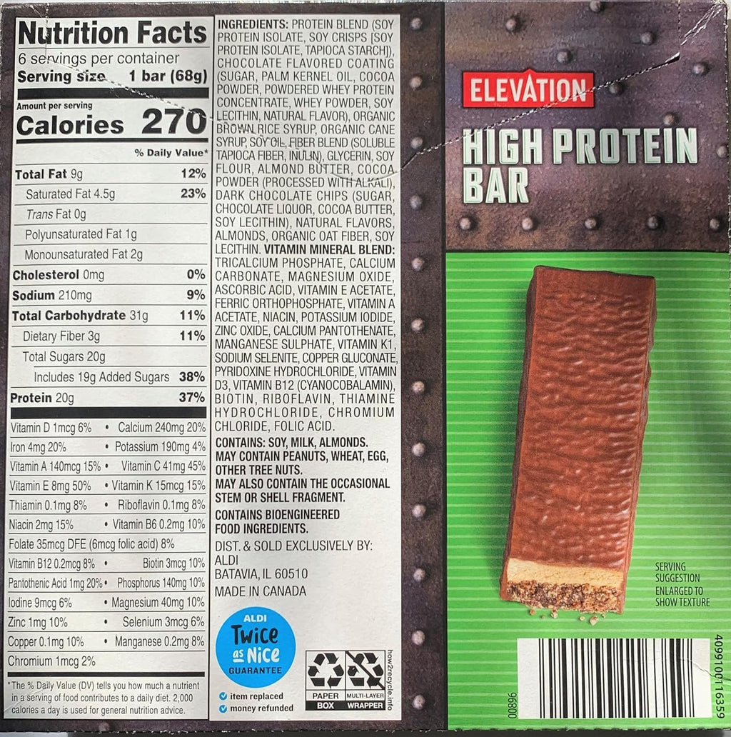 Millville Elevation High Protein Bars Mint Chocolate & Peanut Butter - 4 Count - image 3