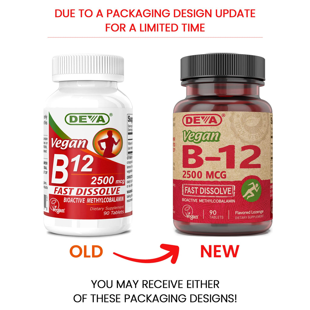 DEVA Vegan Vitamin B12 2500 mcg Methylcobalamin - 270 Tablets - image 2