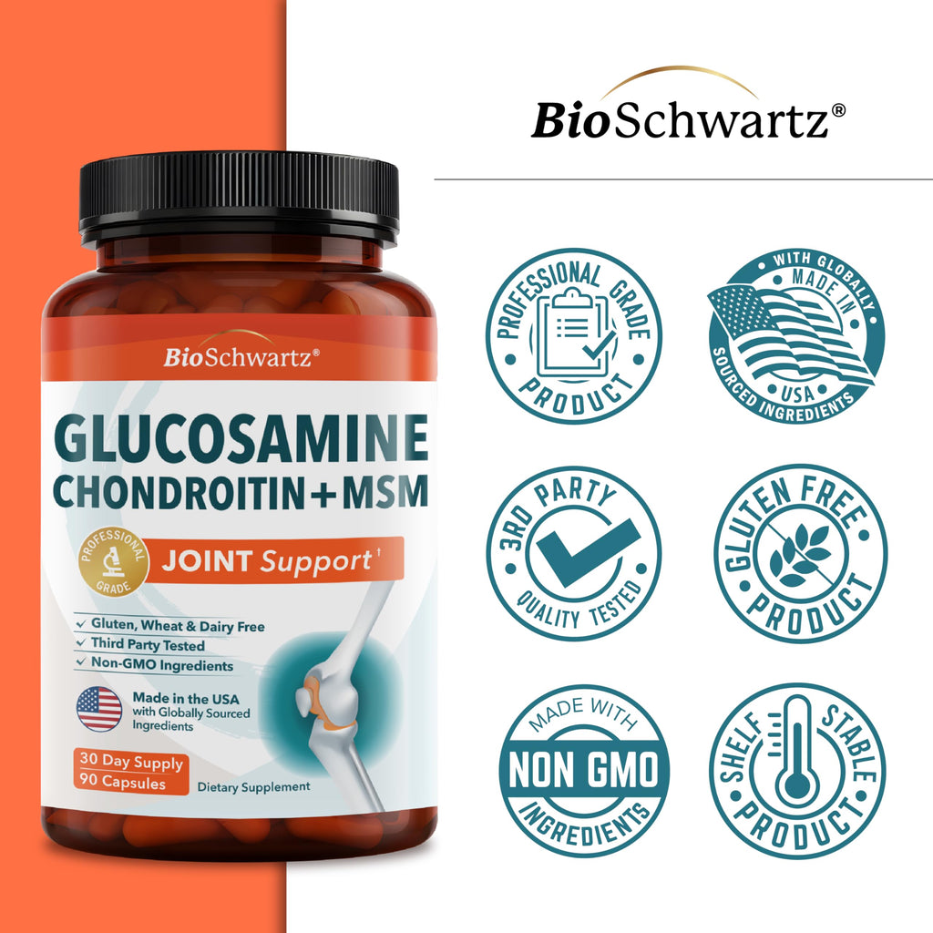 BioSchwartz Glucosamine Chondroitin MSM Joint Support - 90 Capsules - image 6